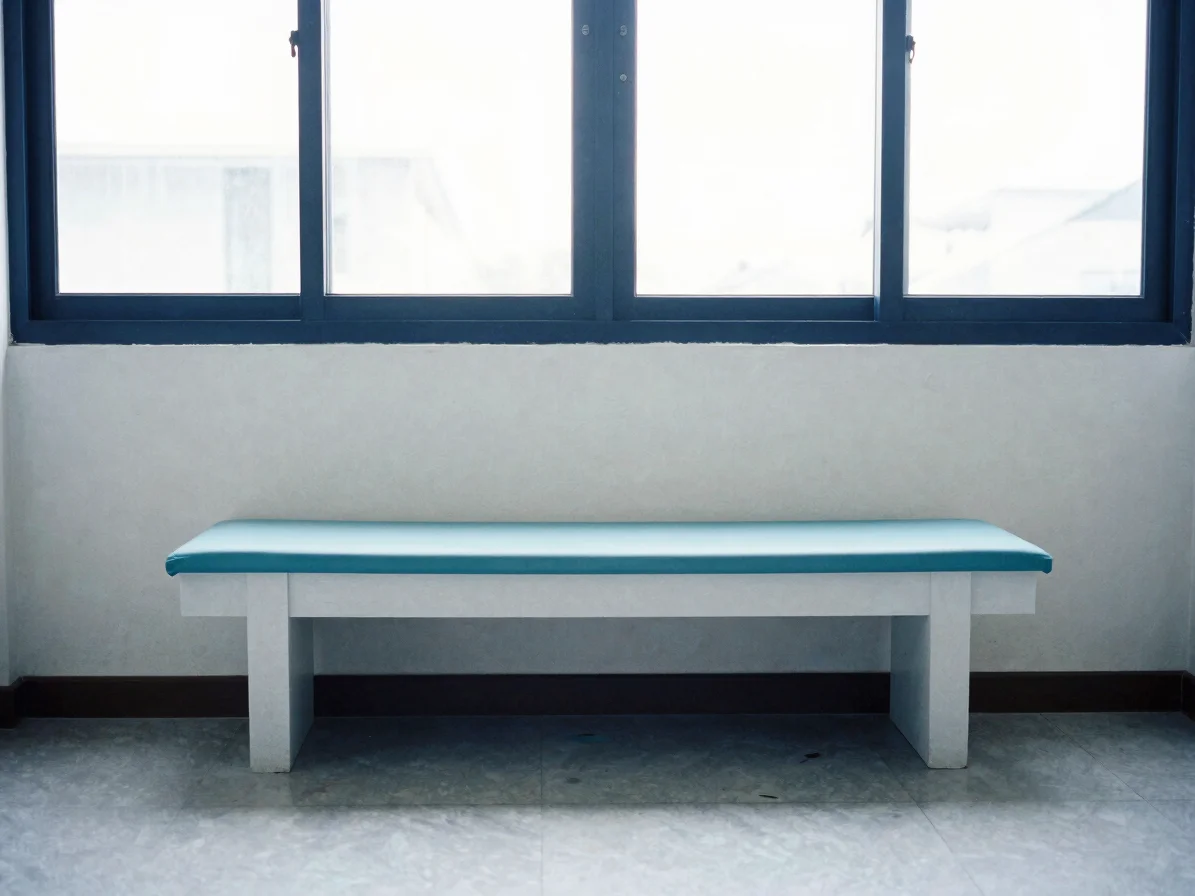 Natural editorial photograph of a quiet wellness interior with so